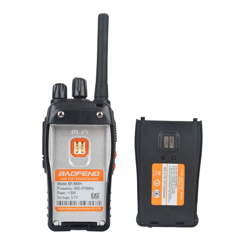 2 개/짝 USB 충전기 Baofeng BF-888H UHF 400-470MHz 16CH 복스 휴대용 양방향 라디오 bf-888h