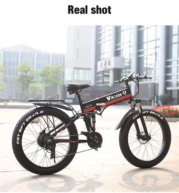 دراجة كهربائية قابلة للطي مقاس 26 بوصة ، 1000 وات ، إطار من الألومنيوم ، خفيف الوزن ، 48 فولت