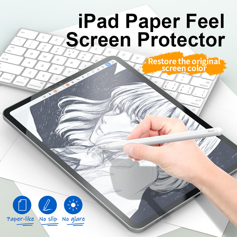 Para iPad Pro 12.9" 11" 2020 papel protector de pantalla Pet Mate Película De Pintura