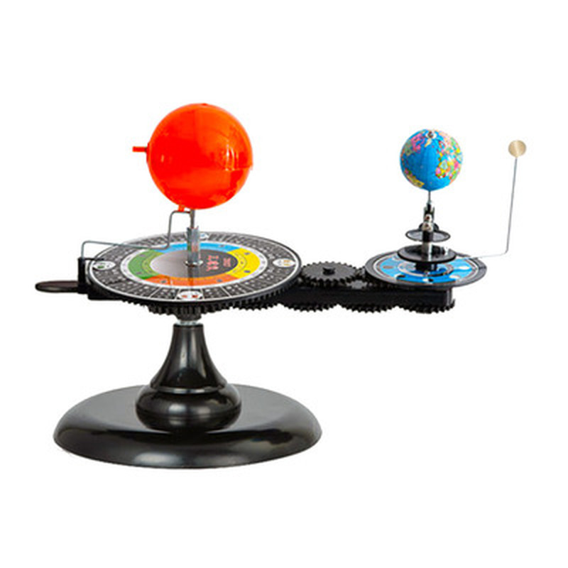 Instrumento astronómico de simulación del Sol, la tierra y la luna corriendo con luces, modelo de tres globos, movimiento de tierra