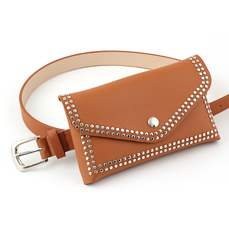 JIFANPAUL Fashion Female belts Pin Studded belt bag Genuine Leather Belts For Belt Waistband Adjust Fashion Casual Women Belt