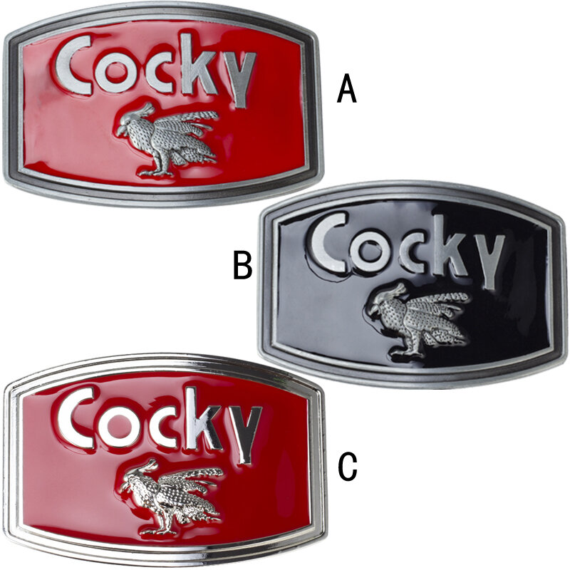 COSKY-hebilla de cinturón para cinturón de 3,8 cm y 4cm, componentes hechos a mano, estilo rock de metal pesado, DIY