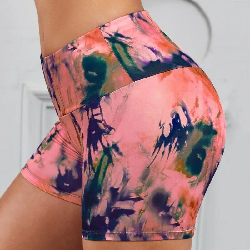 Women High Waist Energy Seamless Shorts Push Up Hip Gym Shorts Fitness Sports Shorts 4 Colors Galaxy Printing Shorts