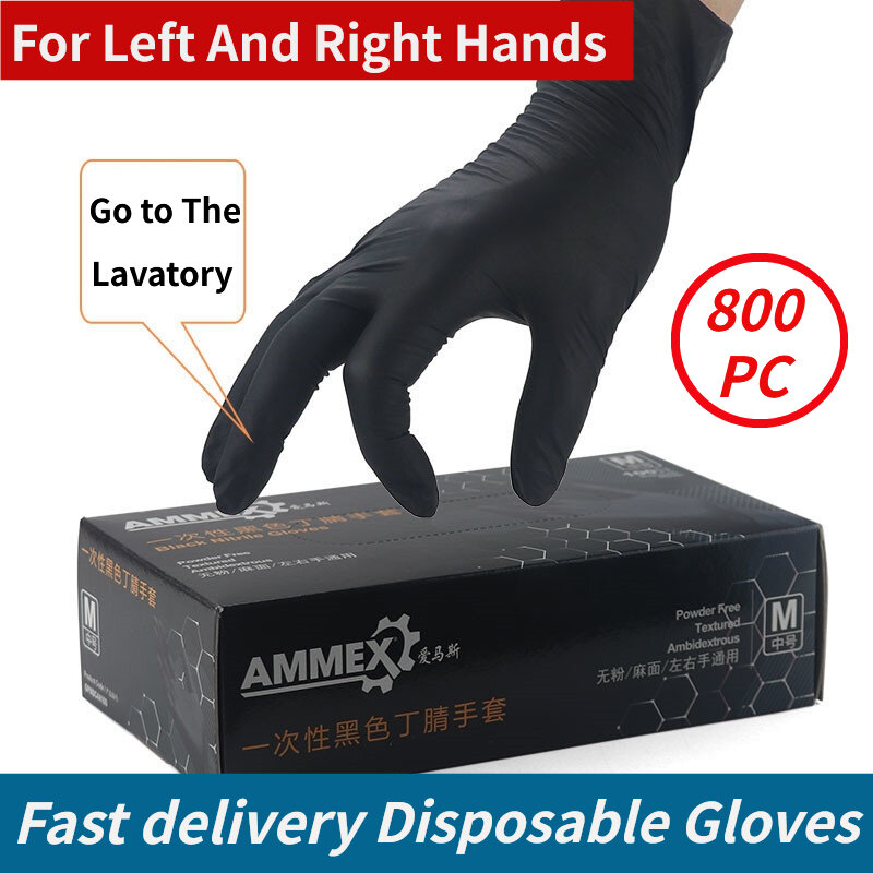 2/100PC Nitril Einweg Handschuhe Wasserdicht Pulver Kostenloser Latex Handschuhe Für Haushalt Küche Labor Reinigung #60