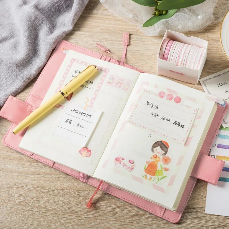 1pc 2cm candy Slim Adhesive Diary Planner Scrapbook Sticker Category Tape paper color random OBT017