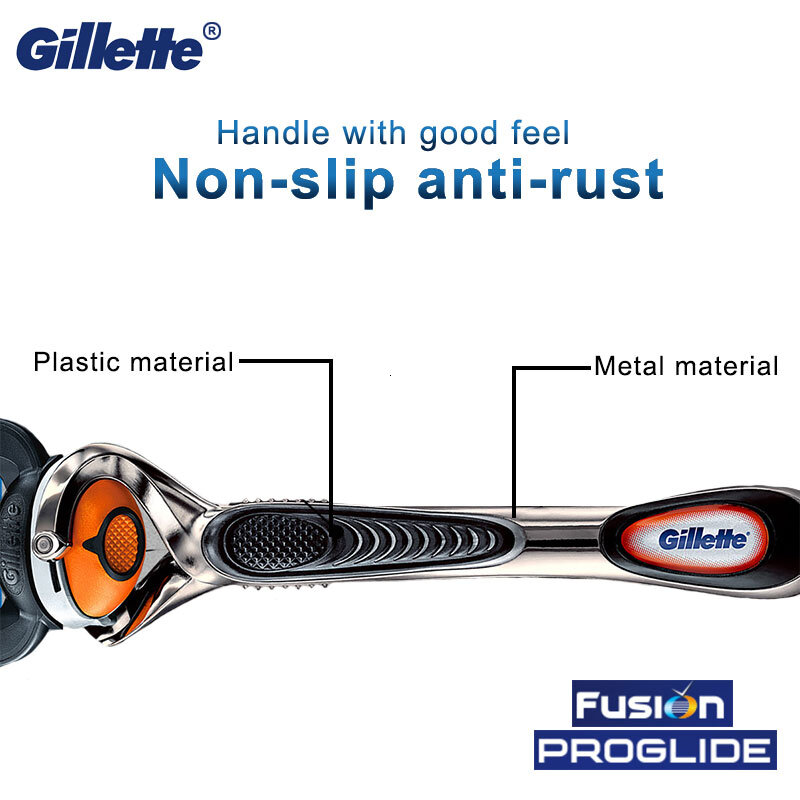 Gillette-mango de maquinilla de afeitar fusion proglide Original, con cuchilla de repuesto para casetes de afeitar de seguridad Manual