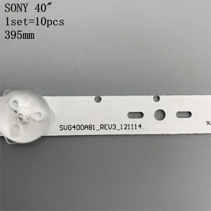 Tira de iluminación led para televisor Sony, kit de barra de luz trasera con 5 leds, de 395 mm, para modelo nuevo KDL40R450A, KDL-40R473A, SVG400A81_REV3_121114, por 10 uds.