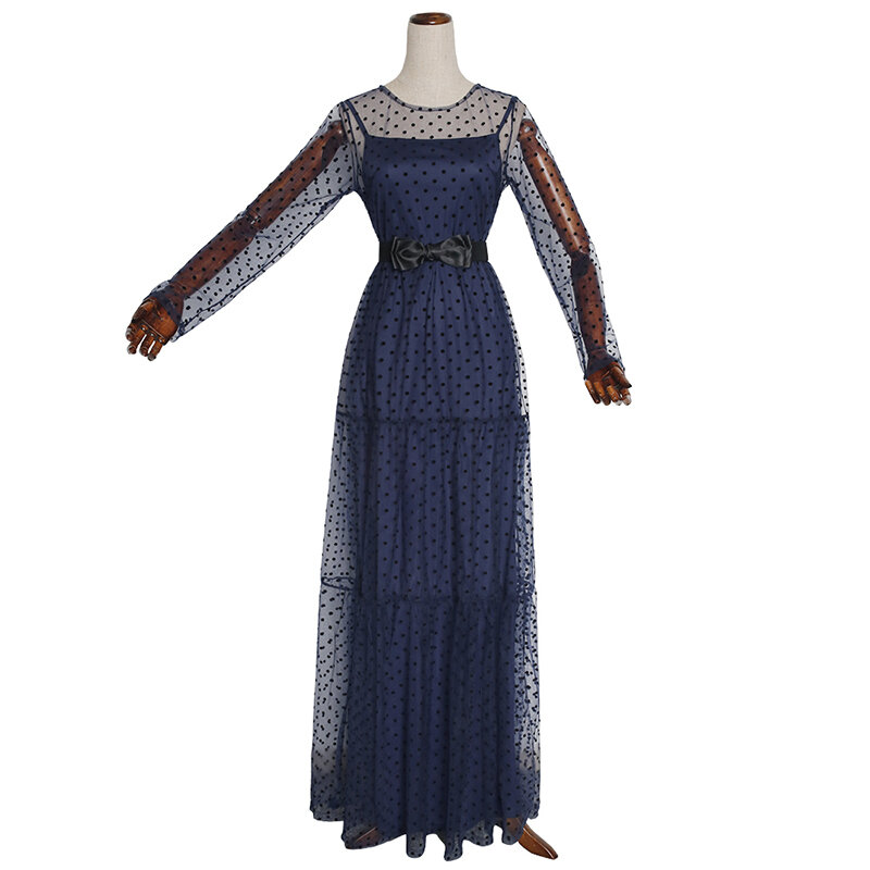 Женское Сетчатое платье в горошек, большие размеры, 2021 #