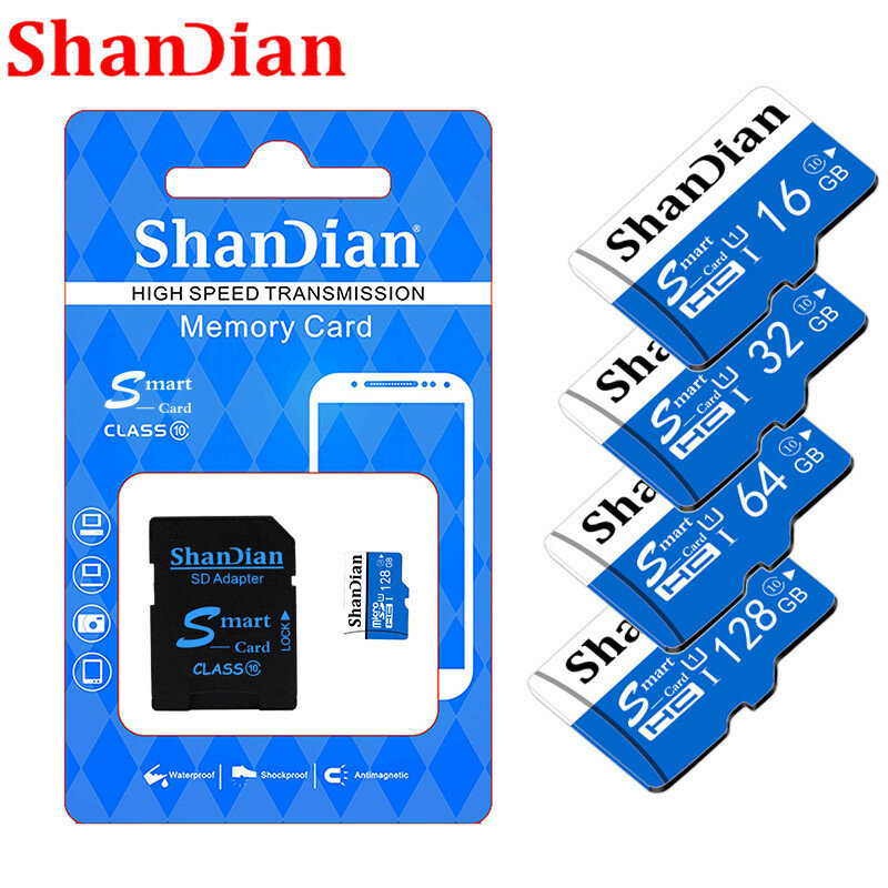 تصميم جديد من الفئة 10 بطاقة مايكرو SD 128GB بطاقة ذاكرة 8GB 16GB بطاقة ذاكرة صغيرة sd 32 gb 64gb SDHC SDXC TF بطاقة للهواتف الذكية