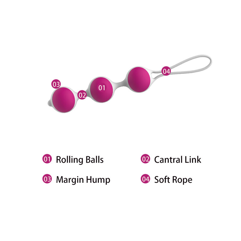 3pcs Safe Silicone Smart Ball Kegel Ball Ben Wa Ball Vagina Tighten Exercise Machine Vaginal Geisha Ball Sex Toys  Women S0054