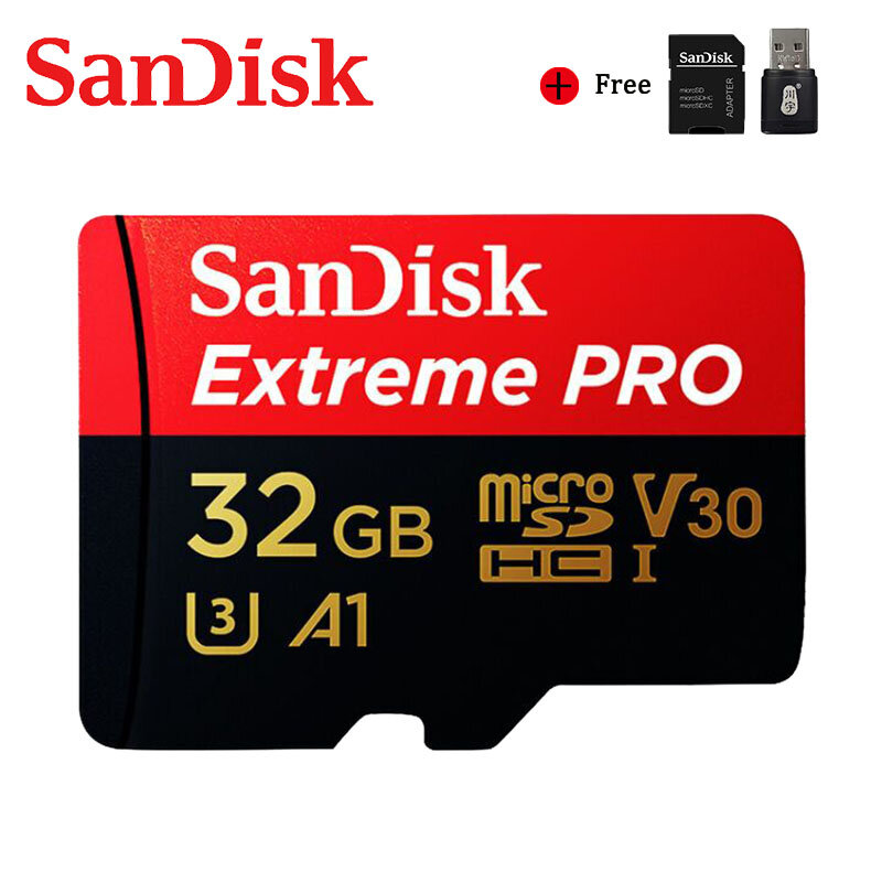 Двойной Флеш-накопитель SanDisk Extreme Pro Micro SD карты 400 Гб 256 ГБ 128 Гб карта памяти 64 Гб оперативной памяти, 32 Гб встроенной памяти, U3 V30 4K флэш карты ...