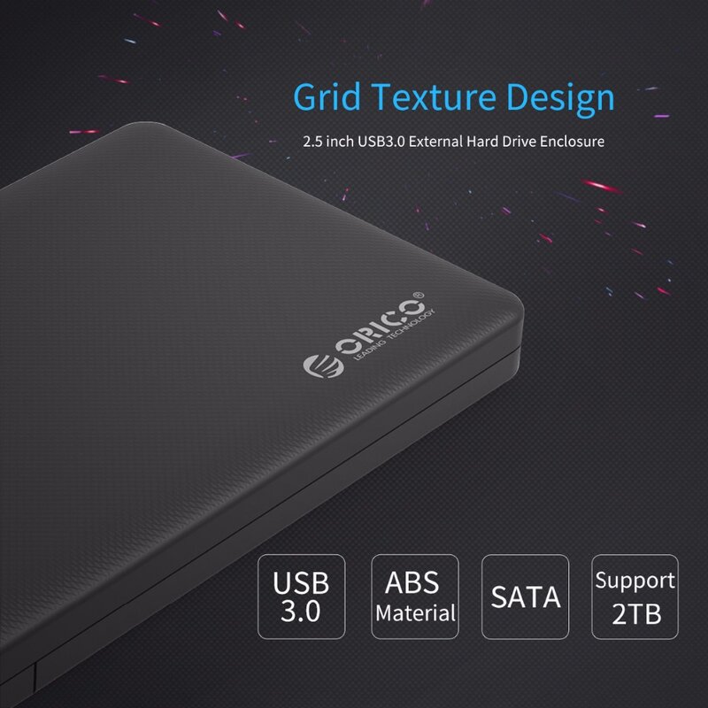 ORICO 2,5-дюймовый HDD корпус SATA 3,0 к USB3.0 HDD анклаус SSD адаптер для Samsung Seagate SSD HDD жесткий диск внешняя коробка