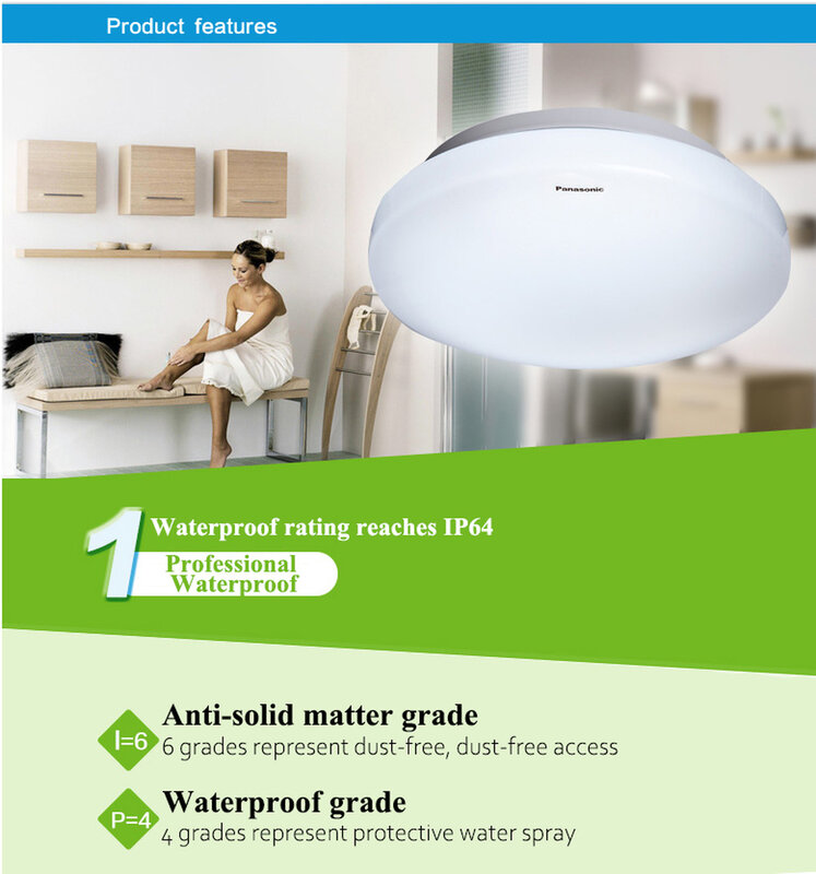 Panasonic LED водонепроницаемый потолочный светильник для кухни ванной комнаты, потолочный светильник, поверхностное крепление, панель, лампа, с...