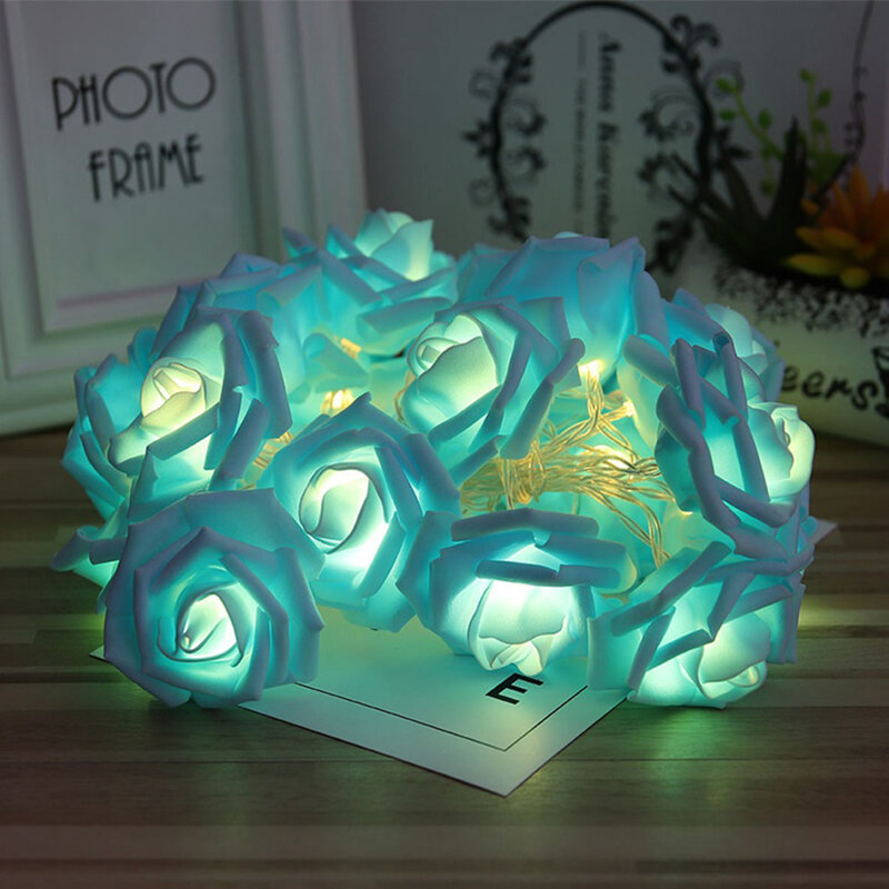Walentynki prezent róża zasilanie bateryjne kwiat LED oświetlenie imprezowe na ślub dekoracja wnętrz LED walentynki decor
