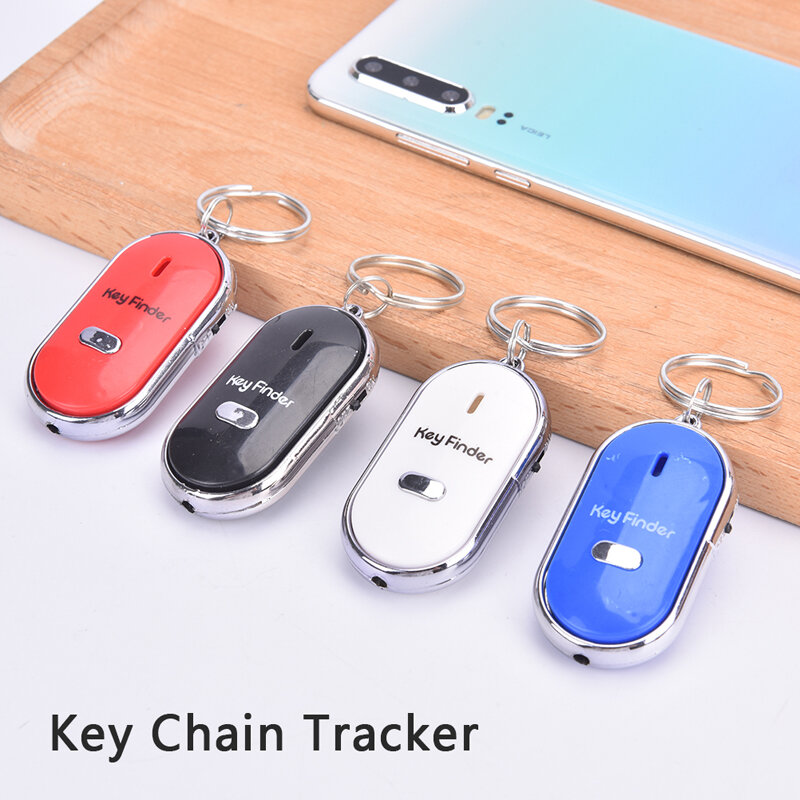 Smart Key Finder Anti-Verloren Sensor Sleutelhanger Tracker Led Met Fluitje Clap Locator