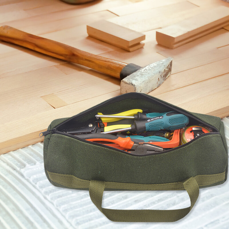 Pochette à outils en toile épaissie pour électricien, pince à tournevis réparation outils manuels, sacs de rangement d'outils électriques portables