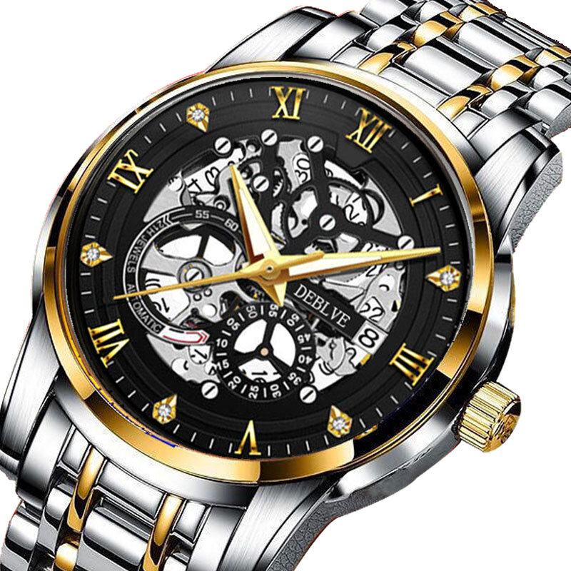 Novo esporte casual relógios masculinos banda de aço inoxidável relógio de pulso grande dial relógio de quartzo com ponteiros para masculino relogio masculino