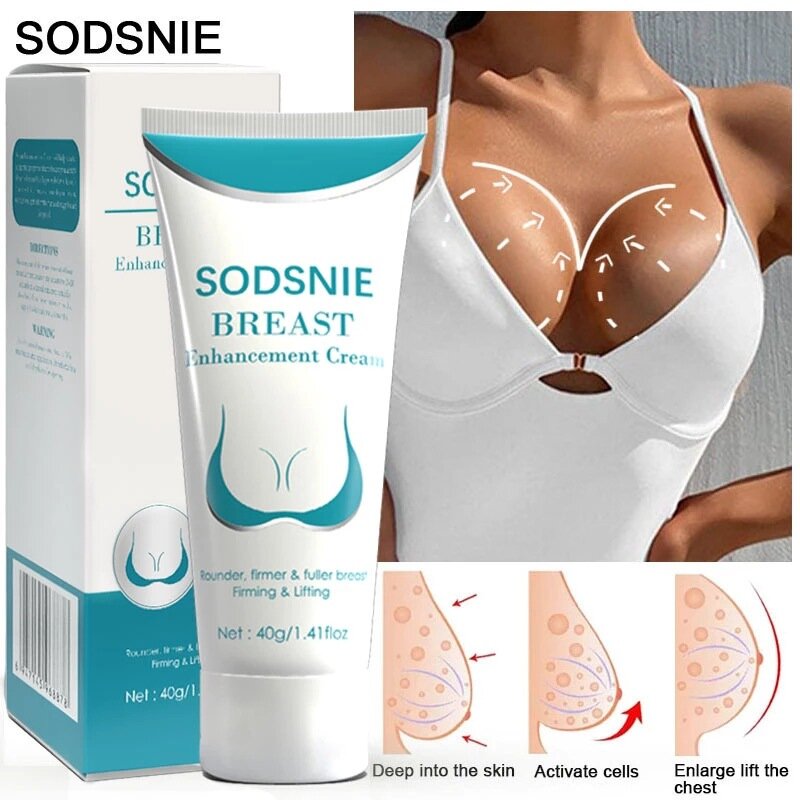 40G SODSNIE หน้าอกครีมหน้าอก Sexy Breast Firming Lifting Enhancement ความยืดหยุ่นส่งเสริมหญิงฮอร์โมน Body Care