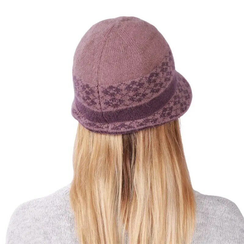 Женская зимняя утолщенная шапка, элегантная Рыболовная Шапка, ветрозащитный Мягкий Удобный головной убор, винтажная шапка