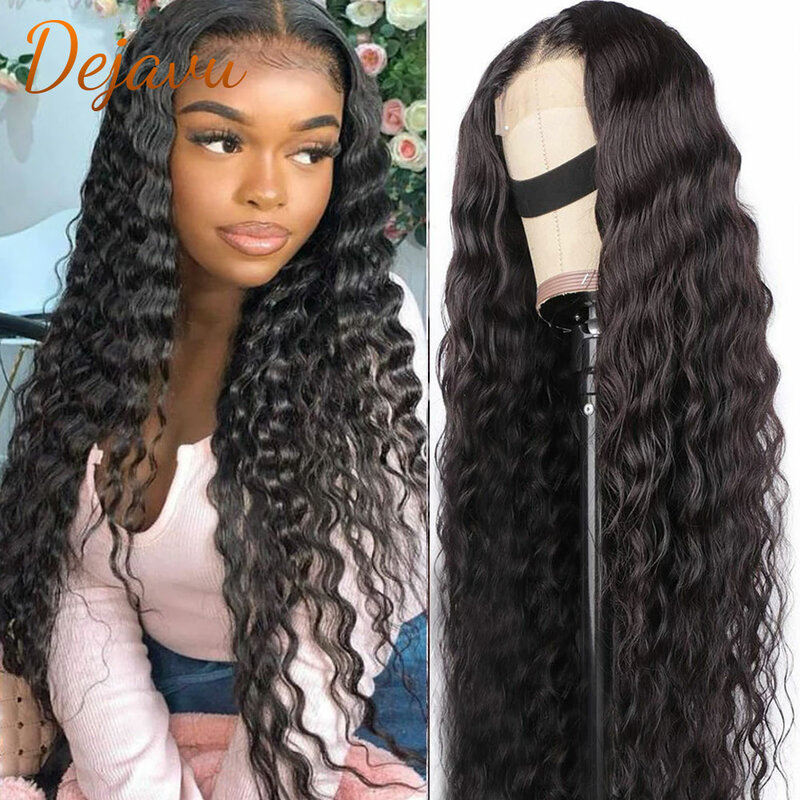 32 Inch Loose Deep Wave Lace Front Human Hair Wigs For Women 180 Density 13x4 Closure Wig Remy PrePlucked Lace Front Wig Hd Lace