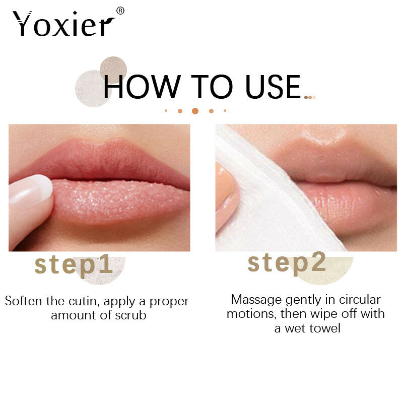 20g Yoxier Lip rozjaśniający peeling balsam usunąć nudne usta nawilżający kwas hialuronowy rozjaśnić czarne usta wybielanie Korea balsam
