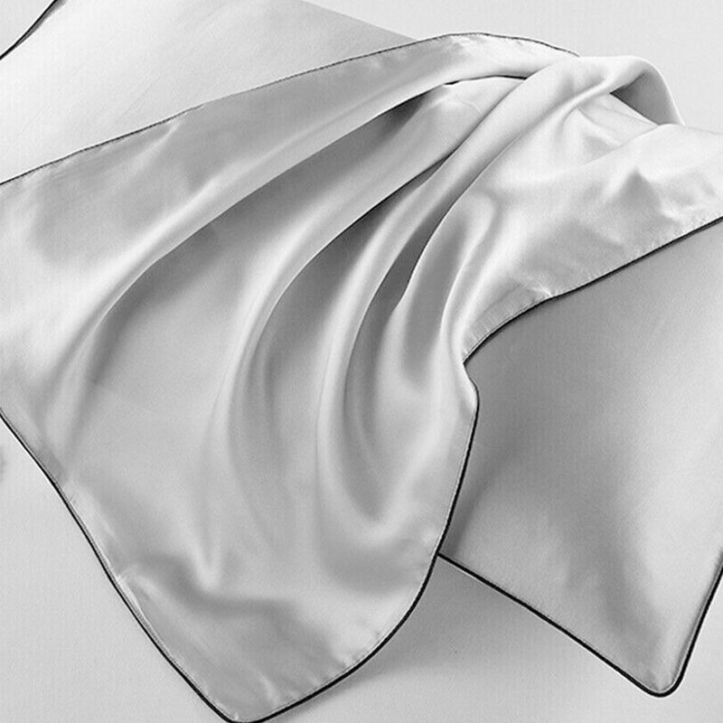 フロント100% 天然桑シルク枕カバージッパー枕ケース健康クイーンサイズ秋の装飾美容枕カバー