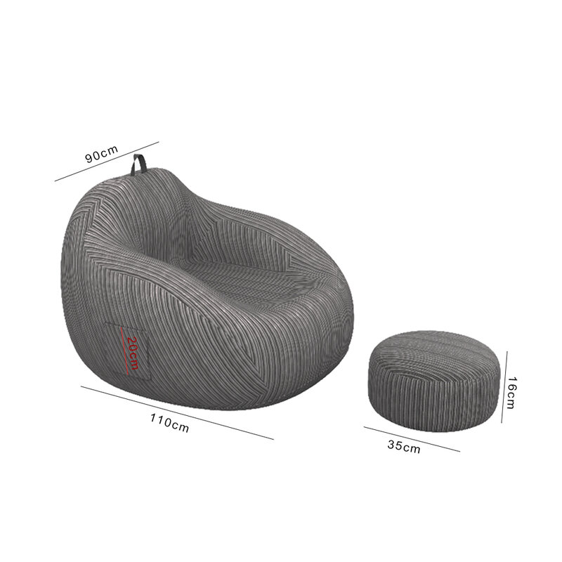 Nur Große Kleine Faul Sofa Abdeckung Stühle mit Pedal Abdeckung ohne Füllstoff Leinen Tuch Faul Sitzsack für Liege Couch tatami