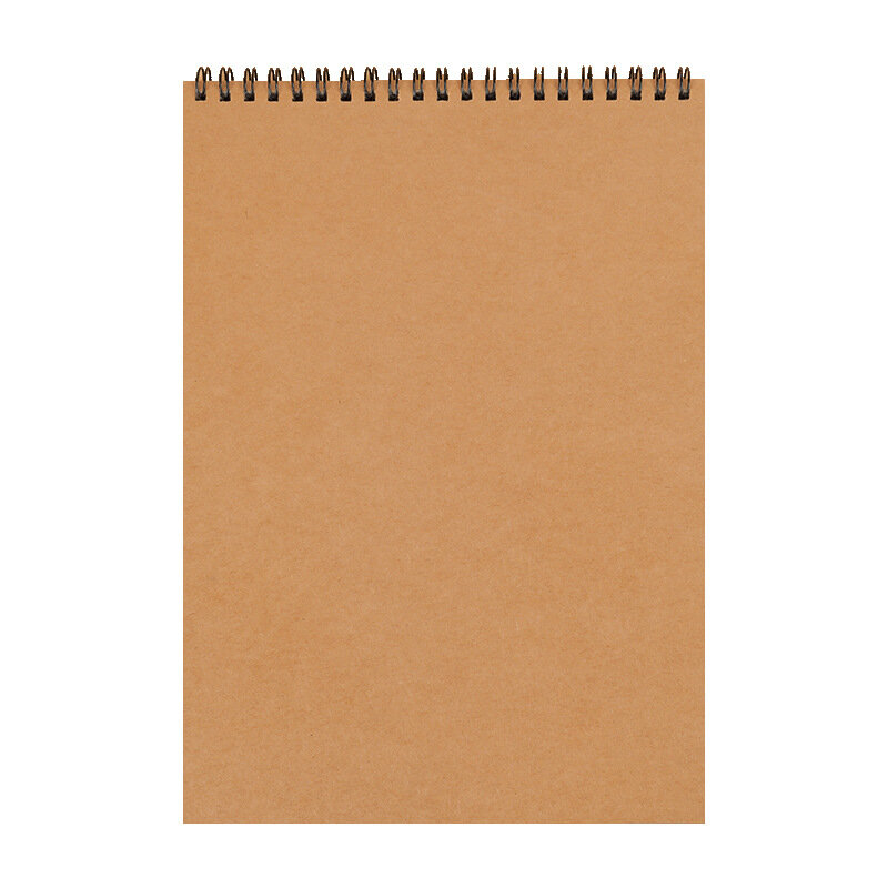 Thicken Kraft กระดาษม้วนหนังสือสีดำการ์ดโน้ตบุ๊คนักเรียน Notepad สแควร์ Upturn หลวม Blank Book Art Sketchbook A5ตาราง