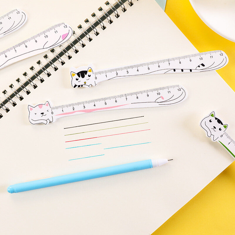 Cat Ruler Cute Rulers Novelty Stationery Kawaii Student Design Ruler Set of Drafting Rules Student Stationery School Supplies