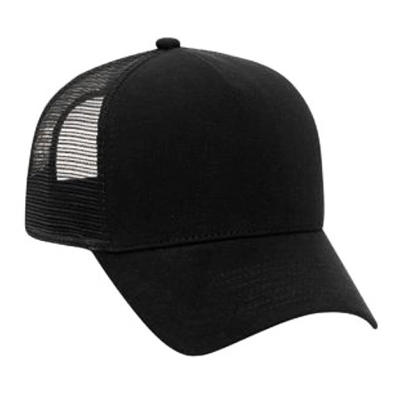 قطن صوفي قبعة سائق الشاحنة مع قابل للتعديل شبكة الظهر جاستن بيبر الصلبة قبعات البيسبول السوداء