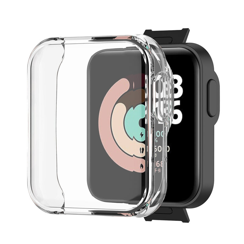 Casing untuk Xiaomi Mi Watch Lite Redmi Watch Pelindung Layar (Transparan) Pelindung Layar Aksesori Smartwatch Antigores