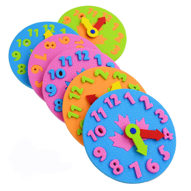 어린이 몬테소리 조기 교육 나무 다채로운 시계 장난감 시간 분 초 인식 시간 학습 교육 장난감