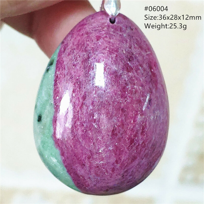 Natural Ruby Zoisite Tumbled Pendant Women Men Beads Oval Water Drop Gemstone Star Light Red Rubi Ruby Necklace AAAAA
