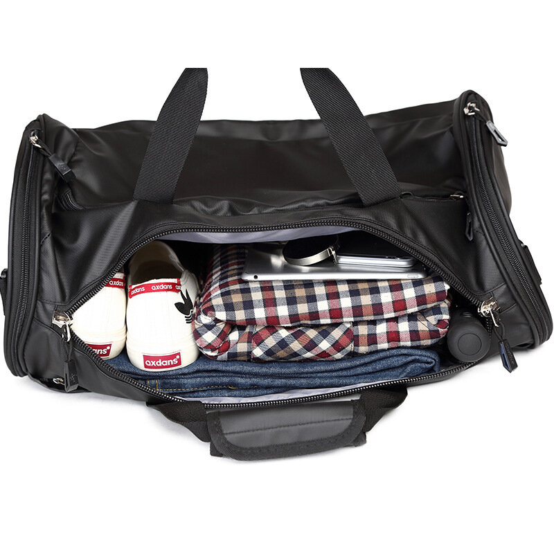 The New Portable Travel Bag Men's Messenger Duffel Bag Short-distance Travel Cylinder Bag Outdoor Sports Gym Bag (Wholesale)