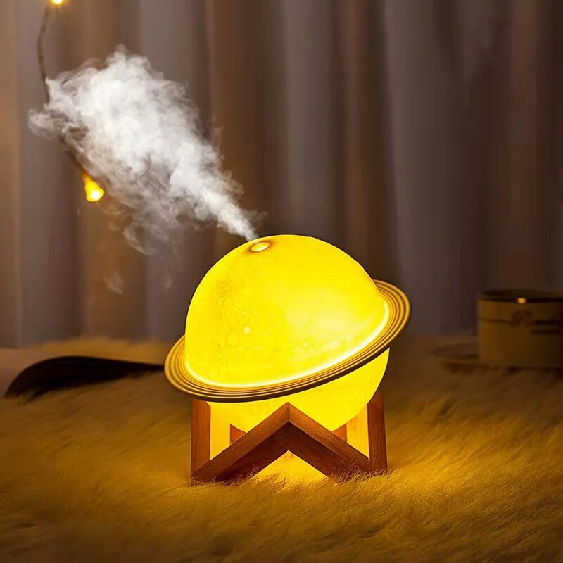 Hot-selling Moon Light Humidifier USB Night Light Rechargeable Desktop Planet Light Purifier Romantic and Beautiful Starry Sky