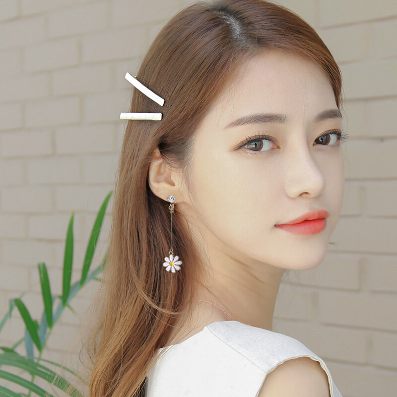Earrings for Women 2020 New Trendy Earrings Korean Graceful Online Influencer Long and Simple Earrings Sterling Silver Needle