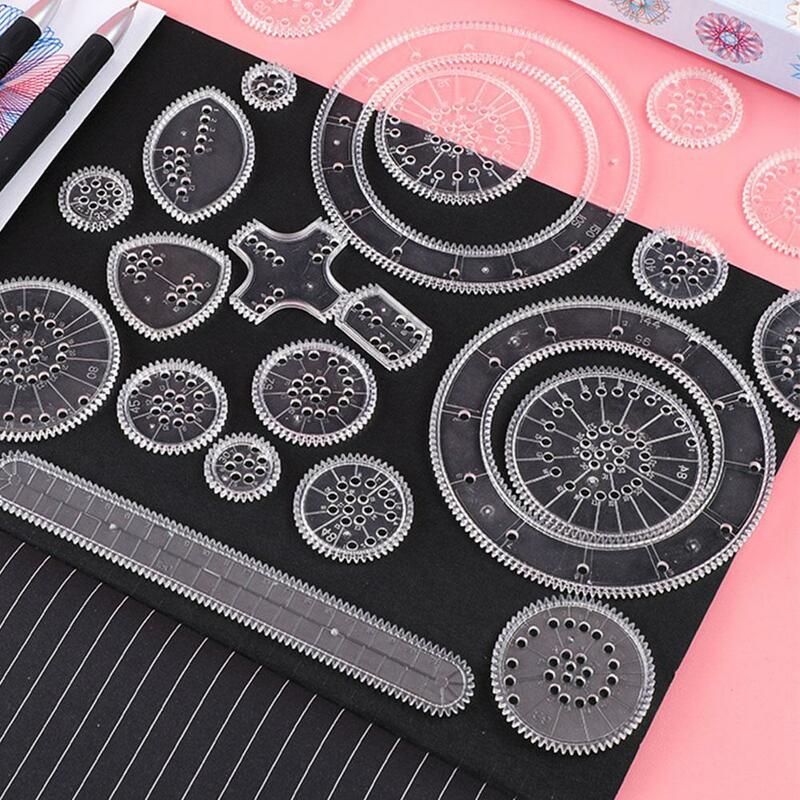  Drawing Toys Set Interlocking Gears Wheels Painting Drawing Accessories Creative Educational Toy Spirographs