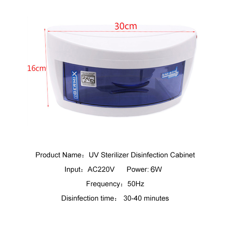 Esterilizador UV con enchufe europeo de 220V, cabina de desinfección, esterilización de luz ultravioleta, herramientas de manicura, caja de esterilización UV para el hogar