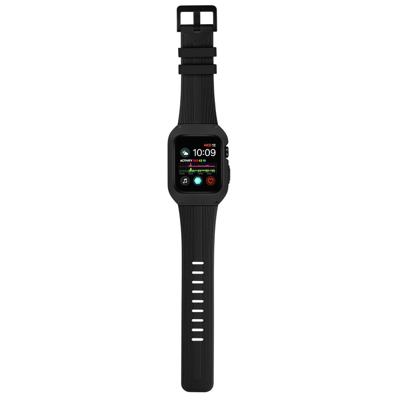 Capa de relógio de silicone tpu para apple watch, protetor de tela com estrutura completa para relógio iwatch série 4 44mm