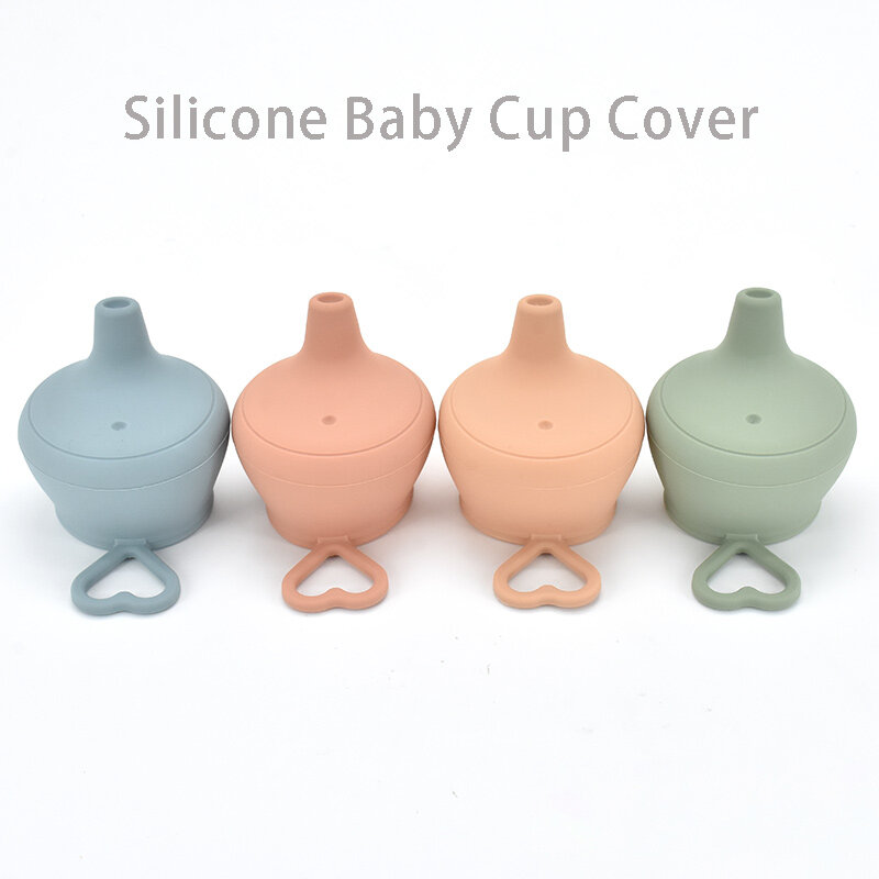 식품 학년 실리콘 누출 방지 뚜껑 커버 BPA 무료 친환경 컵 뚜껑 휴대용 Drinkware Sippy Cups Drink Straw Baby Stuff