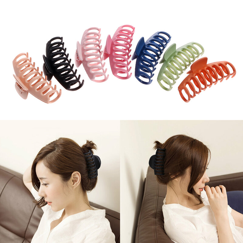 Einfache Fashion Korean Solid Haar Krallen Frauen Mädchen Elegante Frosted Acryl Haar Pins und Clips DIY Haar Styling Zubehör