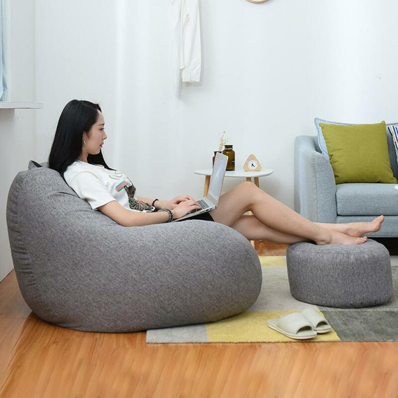Lazy Sofa Cover Bean Bag lettino sedia divano sedile mobili soggiorno senza riempimento Beanbag divano letto Pouf Puff Sofa Tatami