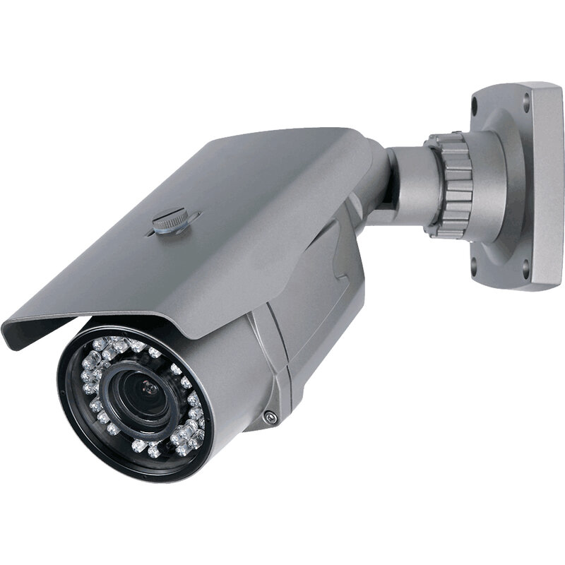 Cámara de vigilancia con Zoom automático, lente Varifocal Cámara CCTV AHD, infrarroja, para exteriores, Super 4MP, color gris