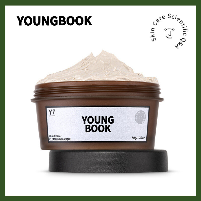 Young book maschera detergente per il viso controllo dell'olio eliminatori di punti neri restringimento dei pori contro l'acne del viso levigante maschere di fango vulcanico