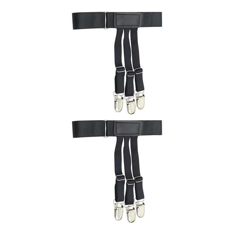 Camiseta de 2 piezas con cinturón para hombre y mujer, traje Universal elástico de longitud ajustable, antideslizante, cómodo, con Clip