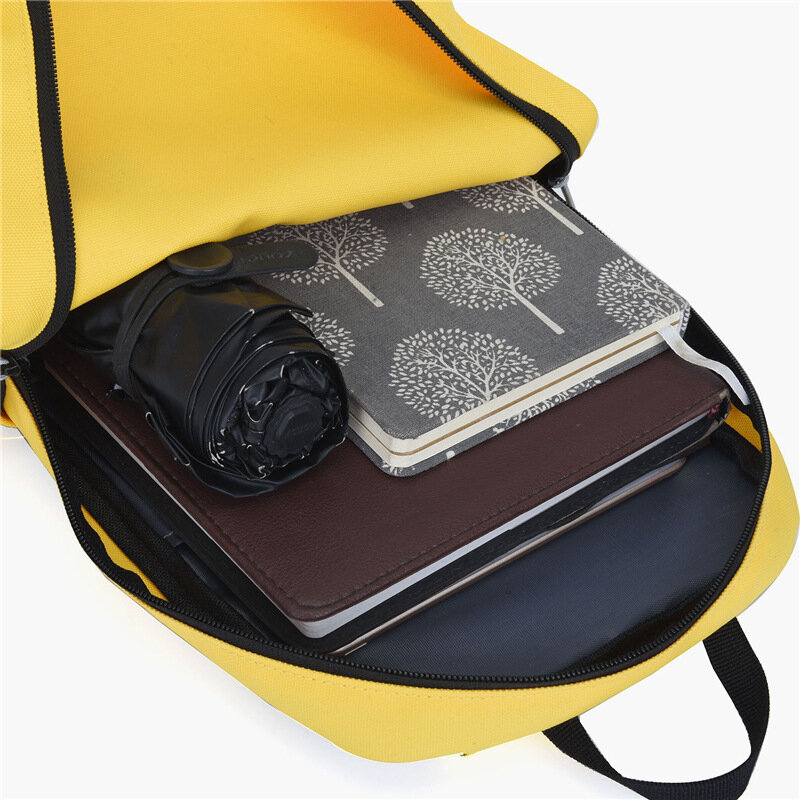 กระเป๋าเป้สะพายหลังกันน้ำฤดูร้อนน้ำหนักเบา Oxford โรงเรียนกระเป๋าสี Contrast กระเป๋าสะพาย Backpacking