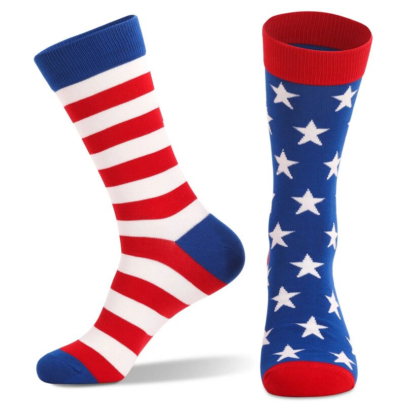 2021 أتمنى يوم الاستقلال شعبية على موقع ئي باي العلم الأمريكي الجوارب مخطط فوتون الجوارب الجوارب المتوسطة