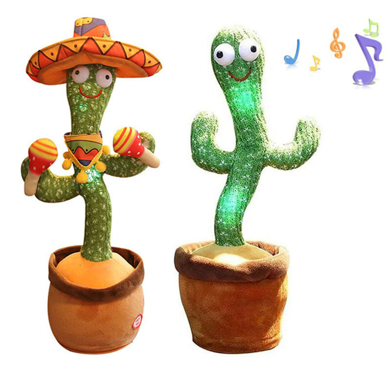 Adorabile giocattolo parlante danza bambola di Cactus parla parlare suono Record ripetere giocattolo Kawaii Cactus giocattoli bambini educazione per bambini giocattolo regalo