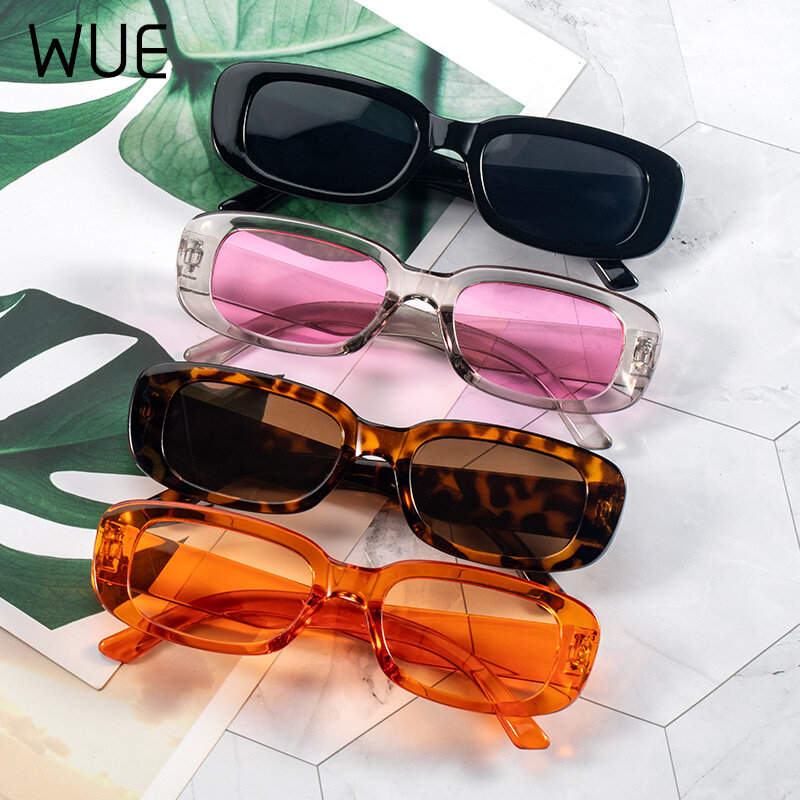 Lunettes de soleil carrées œil de chat pour femmes, lunettes de soleil de voyage rectangulaires rétro de styliste de marque