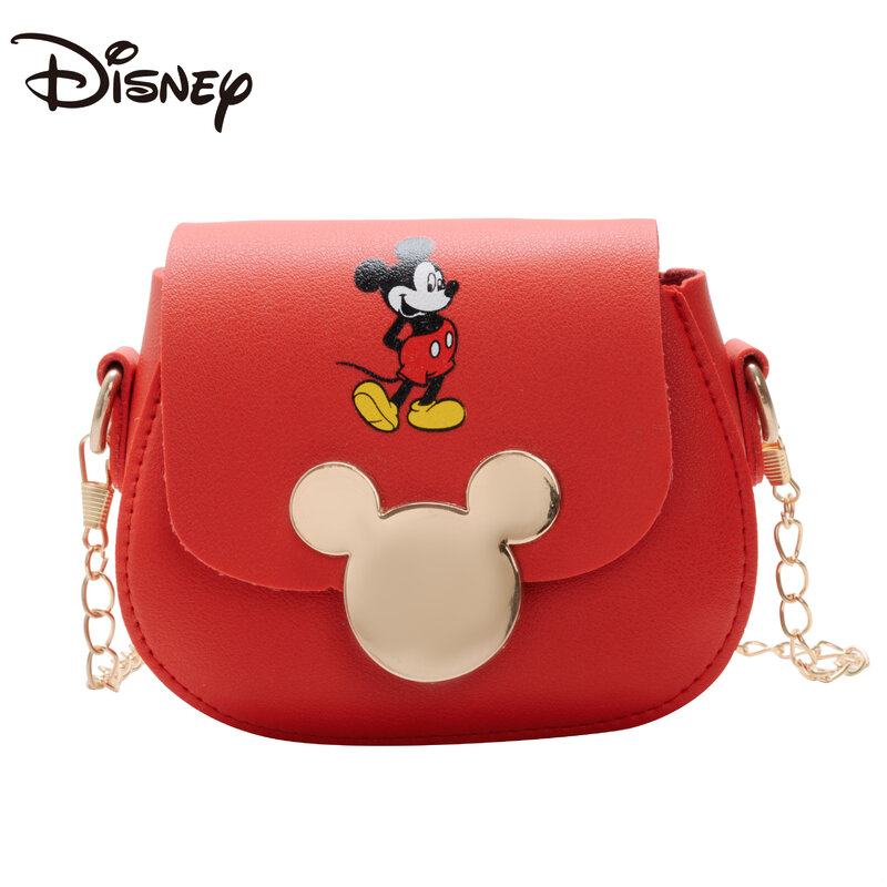 Disney – petit sac à main Mickey pour enfants, mignon, créatif, décoration en bandoulière croisée avec chaîne, portefeuille, collection 2021
